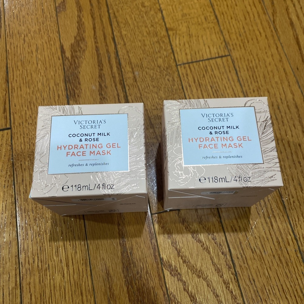 Victoria's Secret Coconut Milk & Rose Hydrating Gel Face Mask 4 OZ Set Of 2